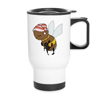 Bébé bourdon endormi - Tasse isotherme avec poignée - blanc - Devant