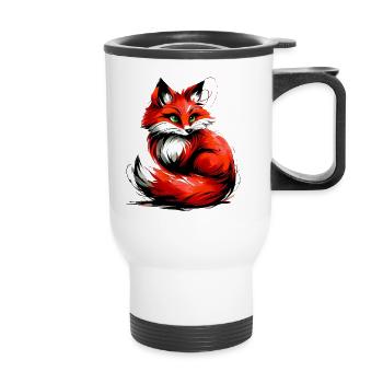 Fuchs - Thermobecher mit Tragegriff - Weiß - Vorne