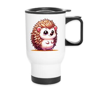 Igel - Thermobecher mit Tragegriff - Weiß - Vorne