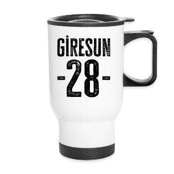 Giresun 28 – Stolz auf die Schwarzmeerregion - Thermobecher mit Tragegriff - Weiß - Vorne