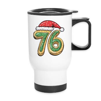 Biscuit de Noël à 76 chiffres - Tasse isotherme avec poignée - blanc - Devant