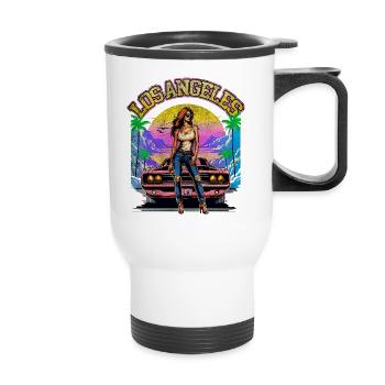 Los Angeles - Thermal mug with handle - white - Front