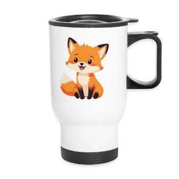 Renard - Tasse isotherme avec poignée - blanc - Devant