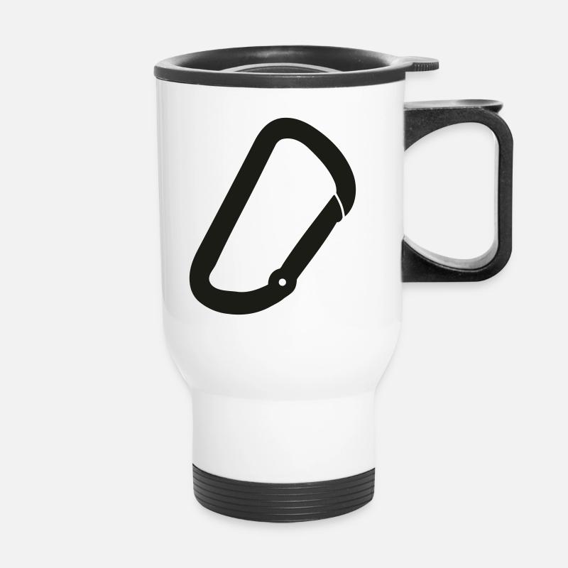 karabiner - carabiner - Thermal mug with handle - white