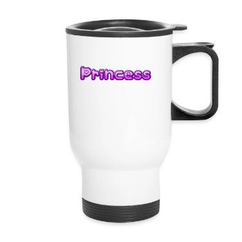 Text Princess - Thermobecher mit Tragegriff - Weiß - Vorne