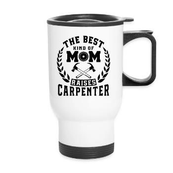 The best kind of mom raises carpenter - Thermal mug with handle - white - Front