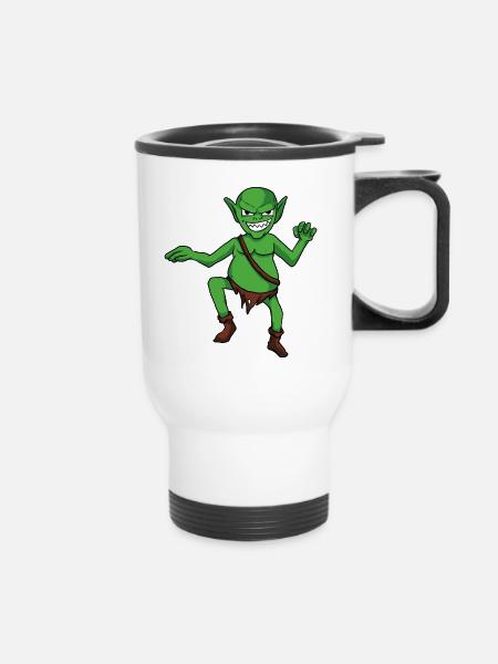 goblin - Thermobecher mit Tragegriff - Weiß