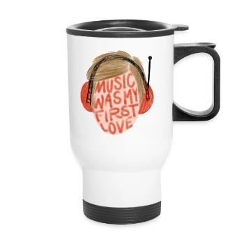 LA MUSIQUE A ÉTÉ MON PREMIER AMOUR - Tasse isotherme avec poignée - blanc - Devant