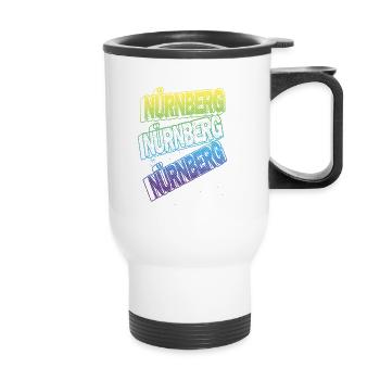 Nuremberg Allemagne City Font Skyline Accueil - Tasse isotherme avec poignée - blanc - Devant