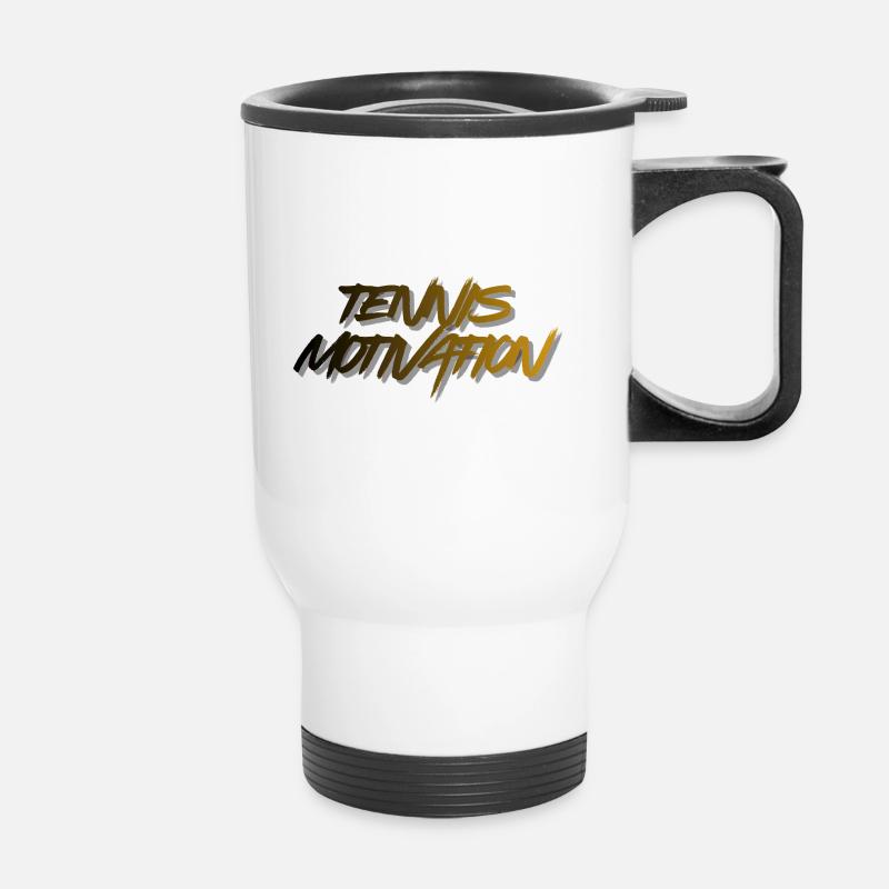 Motivation Tennis - Thermal mug with handle - white