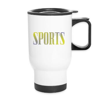 Sport - Thermobecher mit Tragegriff - Weiß - Vorne