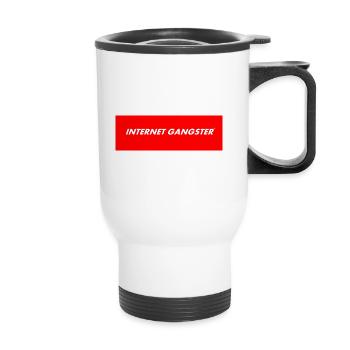 INTERNET GANGSTER - Thermal mug with handle - white - Front