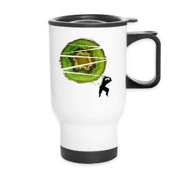 Kiwi Ninja - Tasse isotherme avec poignée - blanc - Devant
