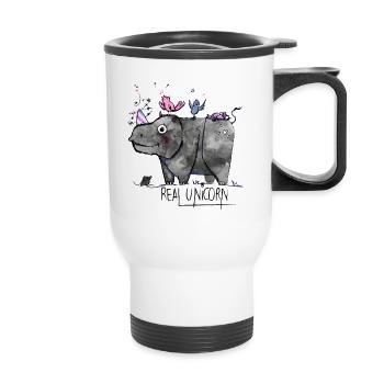 Real Unicorn - Thermobecher mit Tragegriff - Weiß - Vorne