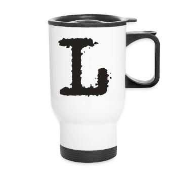 L - Thermal mug with handle - white - Front