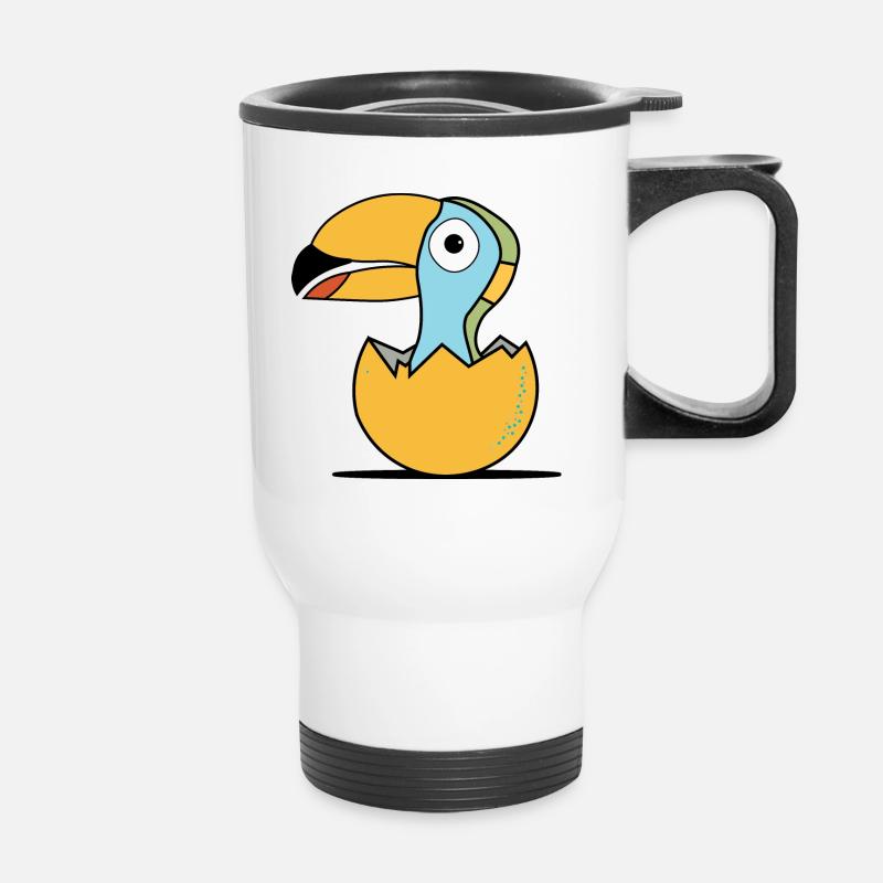 TUCANATA baby 002 - Thermal mug with handle - white