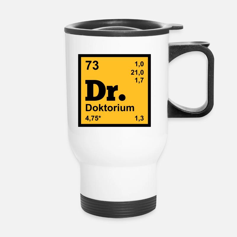 Doktor - Thermobecher mit Tragegriff - Weiß