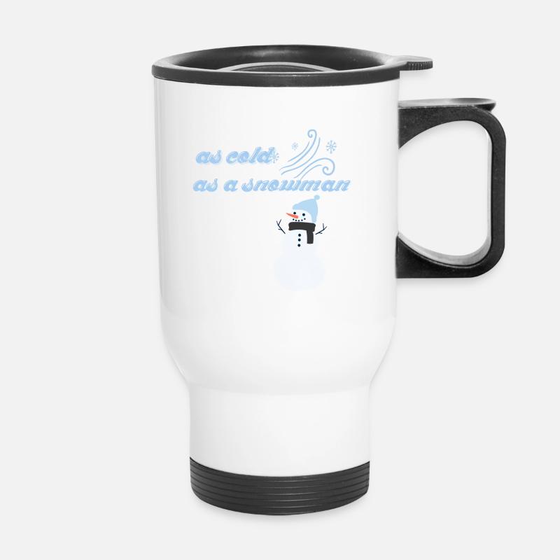 Snowman - Thermal mug with handle - white