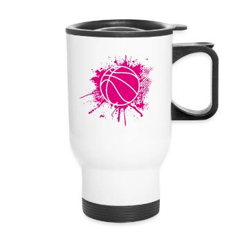 Ballsport - Thermobecher mit Tragegriff - Weiß - Vorne