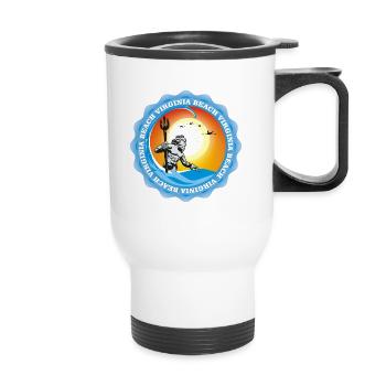 Virginia Beach King Neptune - Thermal mug with handle - white - Front