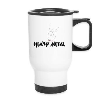 Heavy metal - Thermal mug with handle - white - Front