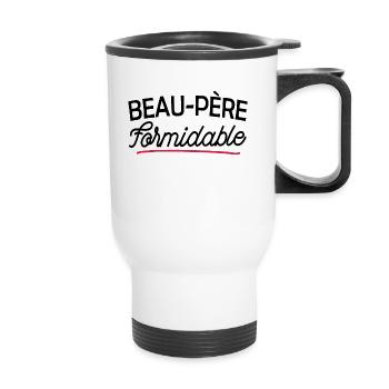 Beau-père formidable - Tasse isotherme avec poignée - blanc - Devant
