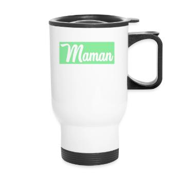 MAMAN. FÊTE DES MÈRES - Tasse isotherme avec poignée - blanc - Devant