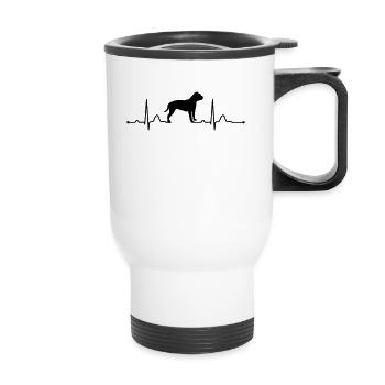 CONTINENTAL BULLDOG heartbeat Herzschlag Wilsigns - Thermobecher mit Tragegriff - Weiß - Vorne
