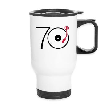 Musique des années 70 - Tasse isotherme avec poignée - blanc - Devant