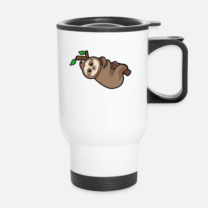 sloth - Thermal mug with handle - white