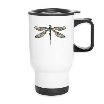 Dragonfly - Thermal mug with handle - white - Front