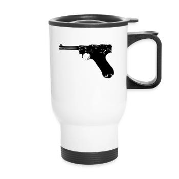 Alte Pistole Pistole Waffe 00 - Thermobecher mit Tragegriff - Weiß - Vorne