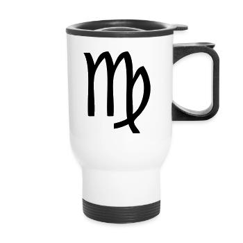 vierge - Thermal mug with handle - white - Front