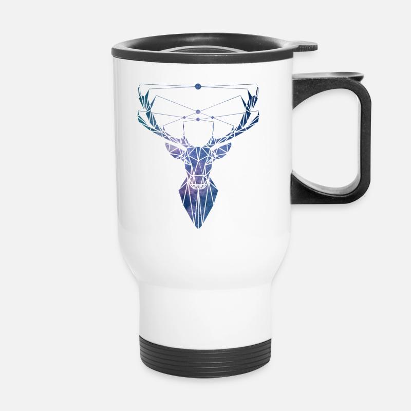 Deer Geometric - Thermal mug with handle - white