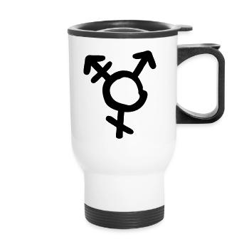 transgender symbol - Thermobecher mit Tragegriff - Weiß - Vorne