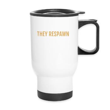 Gamer - Zocken - Nerd - Geek - Geschenk - Thermobecher mit Tragegriff - Weiß - Vorne