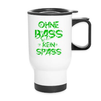 OHNE BASS KEIN SPASS 2 - Thermobecher mit Tragegriff - Weiß - Vorne