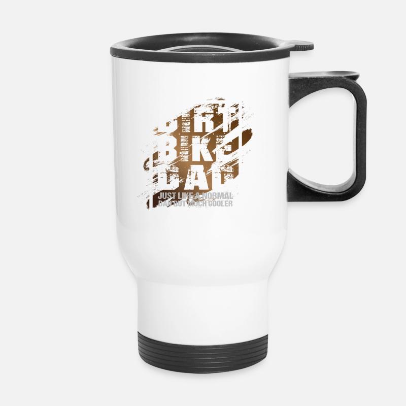 Dirt Bike Dad like a normal Dad but much cooler - Thermobecher mit Tragegriff - Weiß