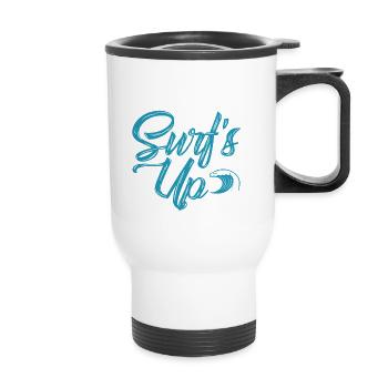 Surfez! - Tasse isotherme avec poignée - blanc - Devant