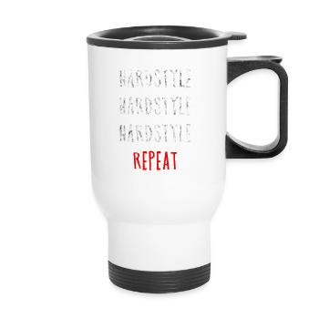 Hardstyle - Thermal mug with handle - white - Front