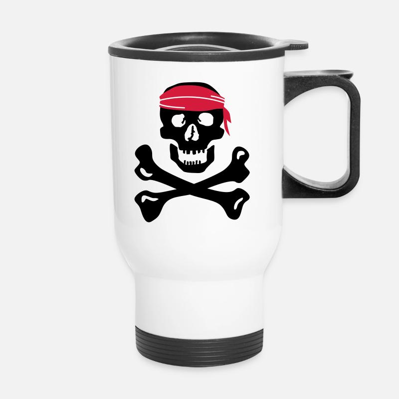 Pirate - Tasse isotherme avec poignée - blanc