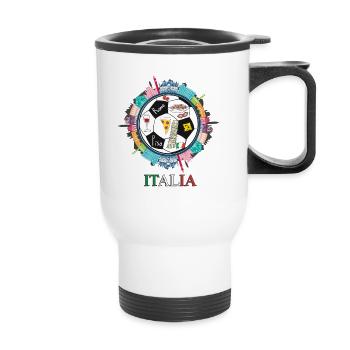 Team Italy - Football World Cup T-shirt - Thermal mug with handle - white - Front