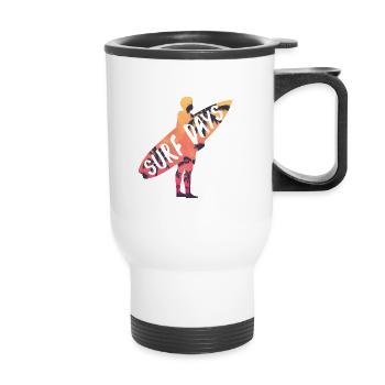 Bali Surf Days T-shirts - Tasse isotherme avec poignée - blanc - Devant