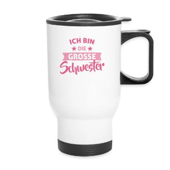 Sister pregnancy sibling gift - Thermal mug with handle - white - Front