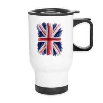 British flag - Thermal mug with handle - white - Front