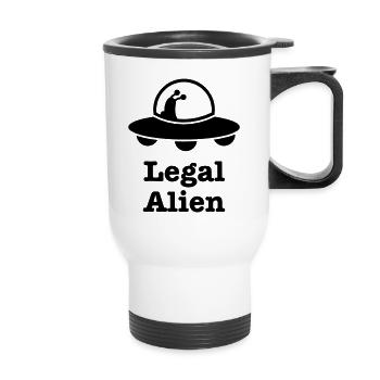 LEGAL ALIEN! - Thermal mug with handle - white - Front
