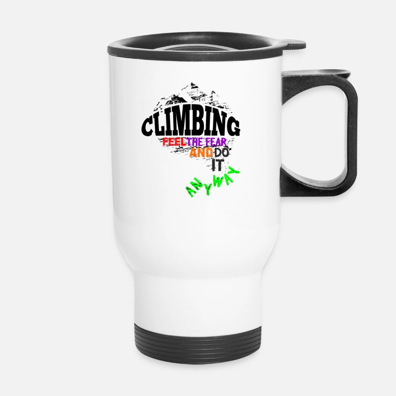 Rock Climbing Inspiration - Thermal mug with handle - white