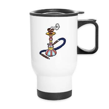 hookah - Thermal mug with handle - white - Front