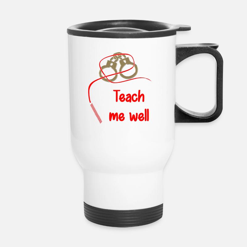 Teach me well - Thermal mug with handle - white