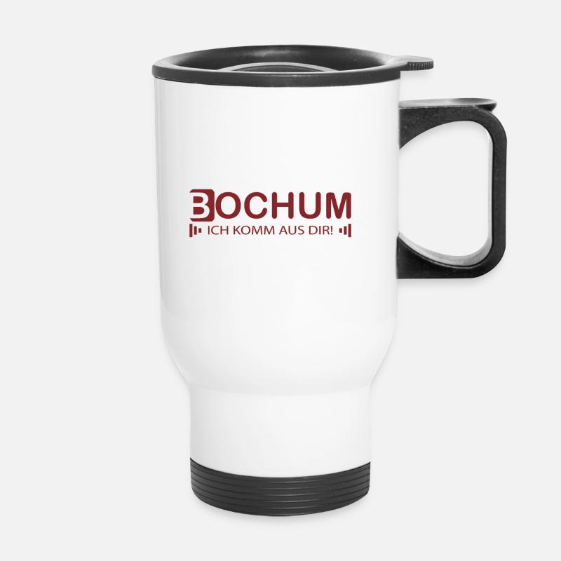 Bochum Ich komm aus dir! - Thermobecher mit Tragegriff - Weiß